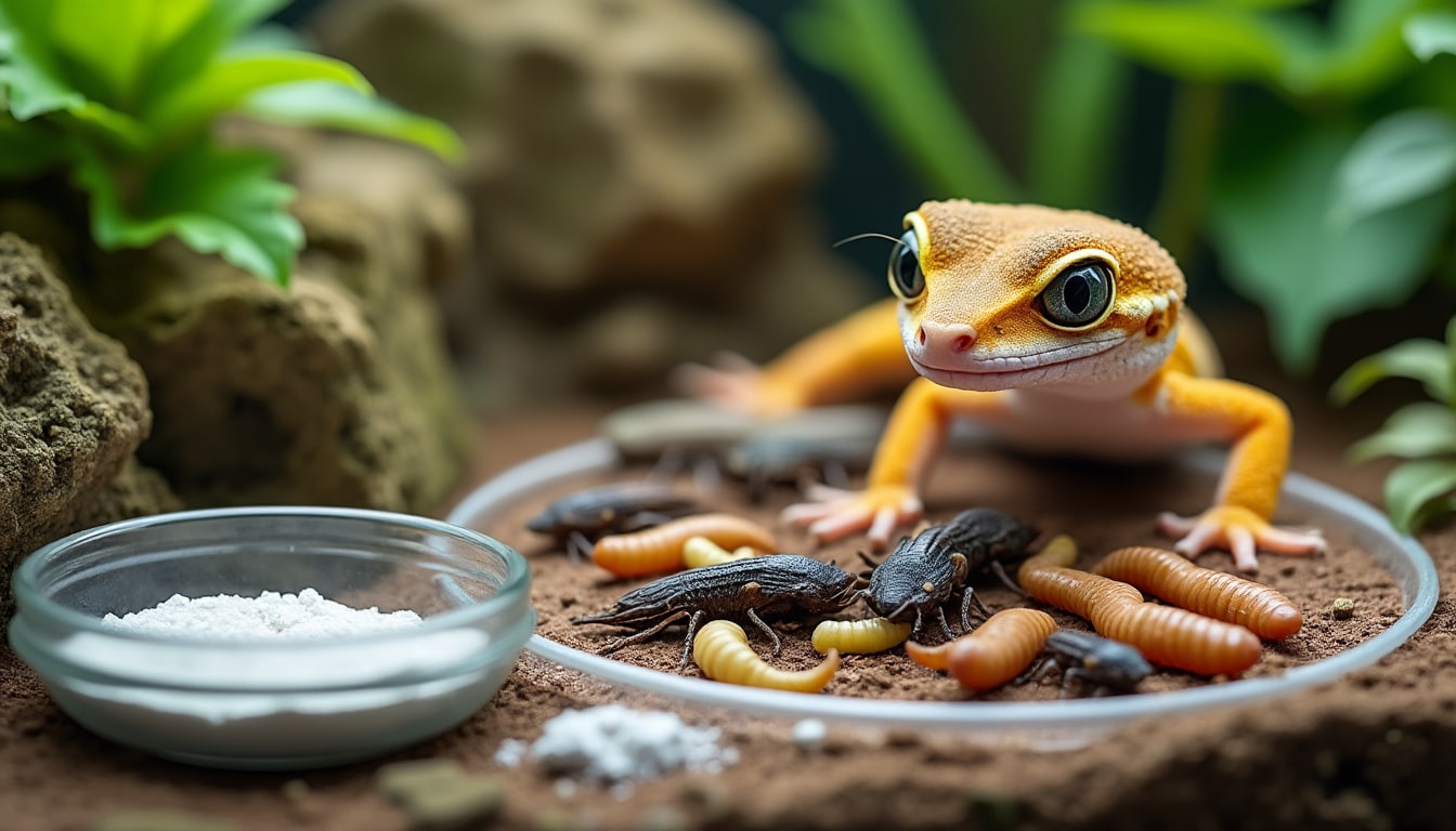 Reptiles insectivores : les proies et leur supplémentation