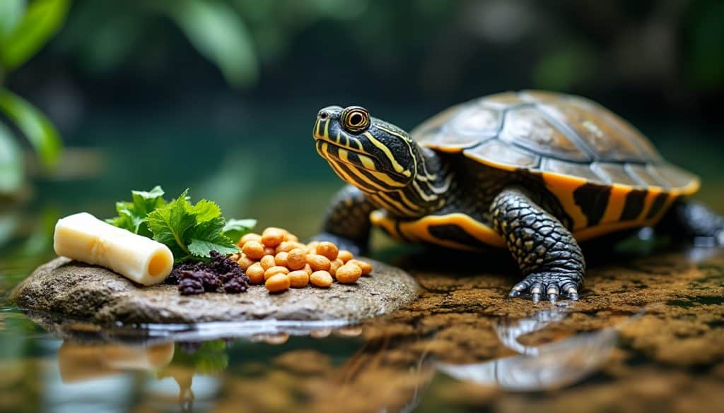Tortue aquatique : la ration et le calcium
